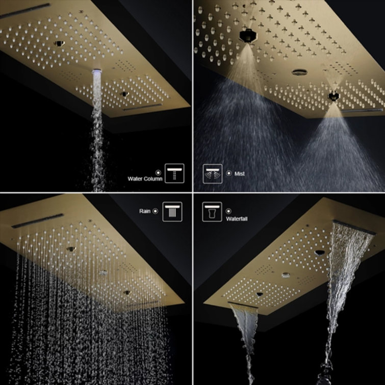 FontanaShowers Thermostatic Shower Faucet with Rough inValve Wayfair